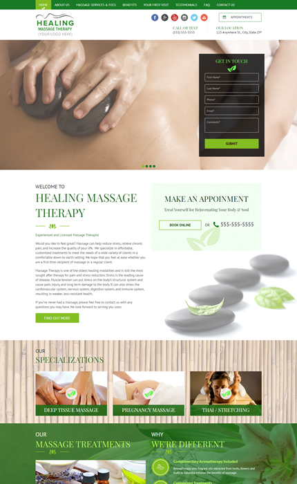 Massage Therapy Website Design Massage Therapy Website Portfolio At Massage Therapy Websites